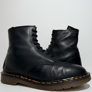Vintage Dr. Martens England MIE 1460 Doc Black Greasy Soft Leather Boots UK 9
